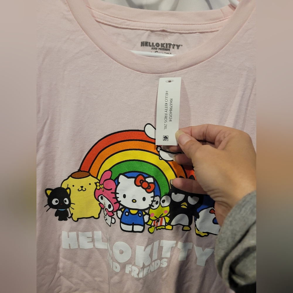 NWT Women's Pink Hello Kitty And Friends by Sanrio Graphic Tee Size 2XL - Picture 2 of 5